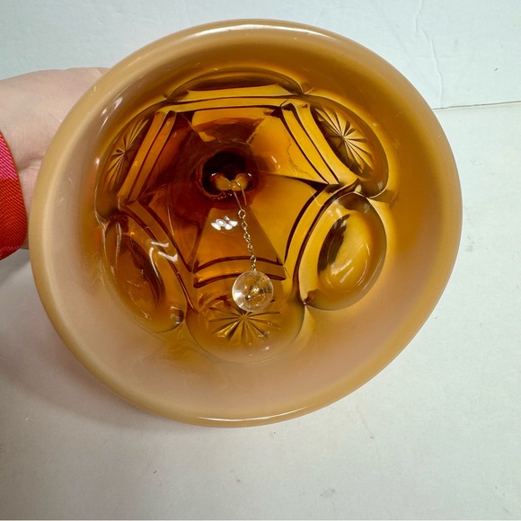 Vintage Fenton bell Glass Cameo Opalescent Moon and Stars Bell - Picture 9 of 11